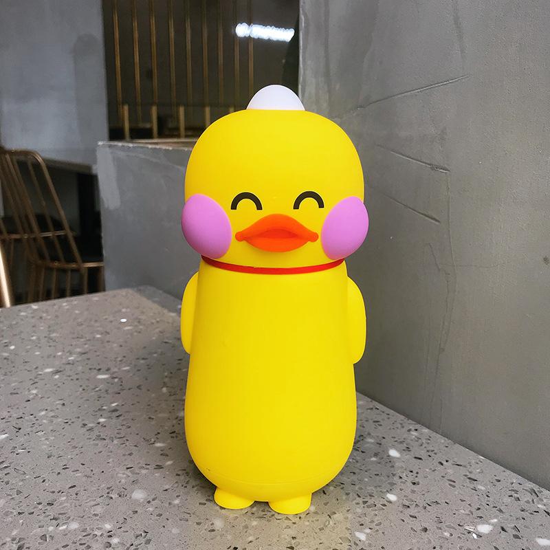 248ml Chai nước hoạt hình dễ thương Di động Cúp nước bằng thép không gỉ Cúp máy chân không chống nhiệt （Vịt nheo mắt）