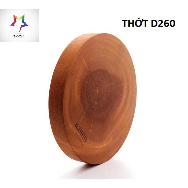 {Thớt [GỖ ME DÀY NẶNG] tròn có khoen