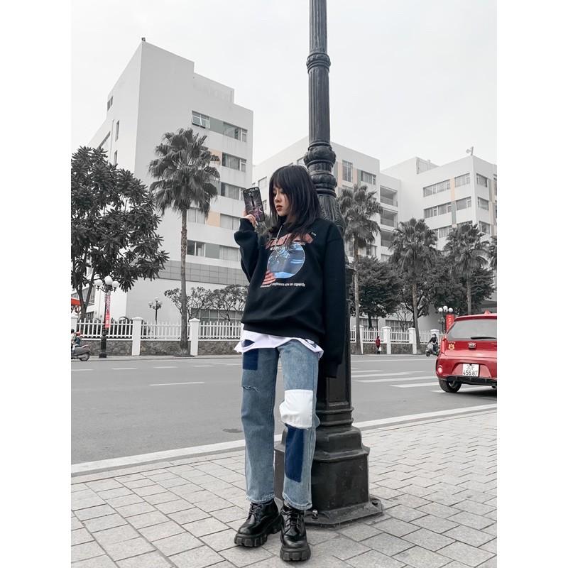 Áo sweater nỉ SKATEBOARD nỉ bông dày dặn