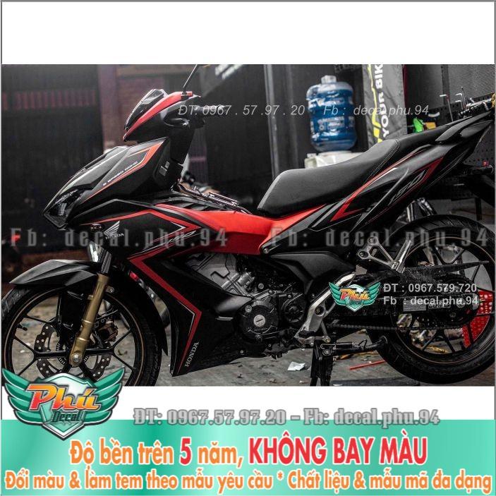 Tem rời Winner X đen nhám chỉ đỏ