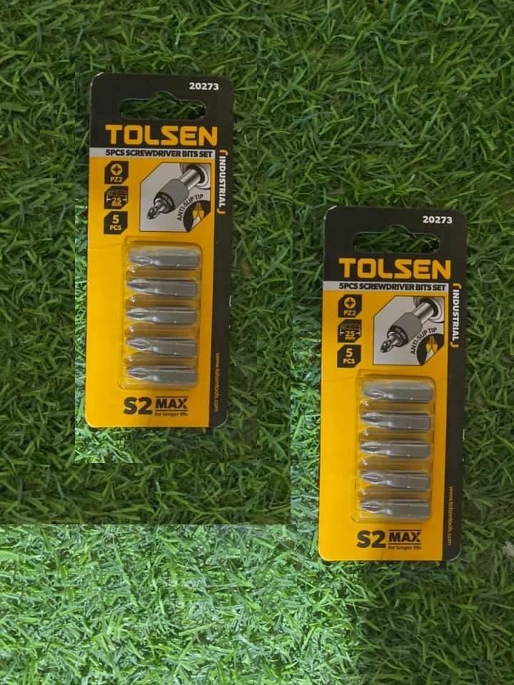 BỘ ĐẦU VÍT + 5 CÁI PZ2 * 25MM TOLSEN 20273 - HÀNG CHÍNH HÃNG
