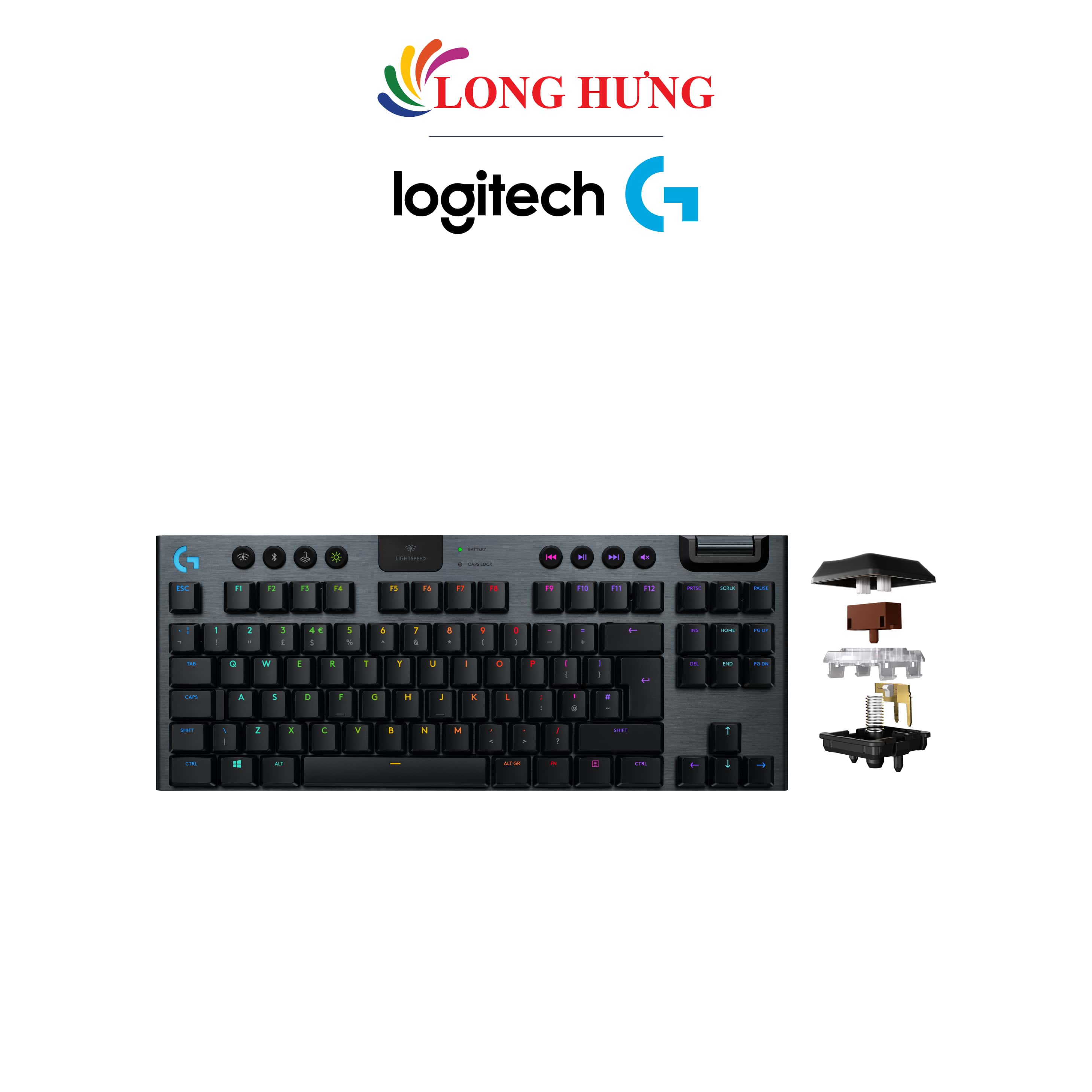 Bàn phím không dây Bluetooth Logitech G913 TKL Lightspeed - Hàng chính hãng