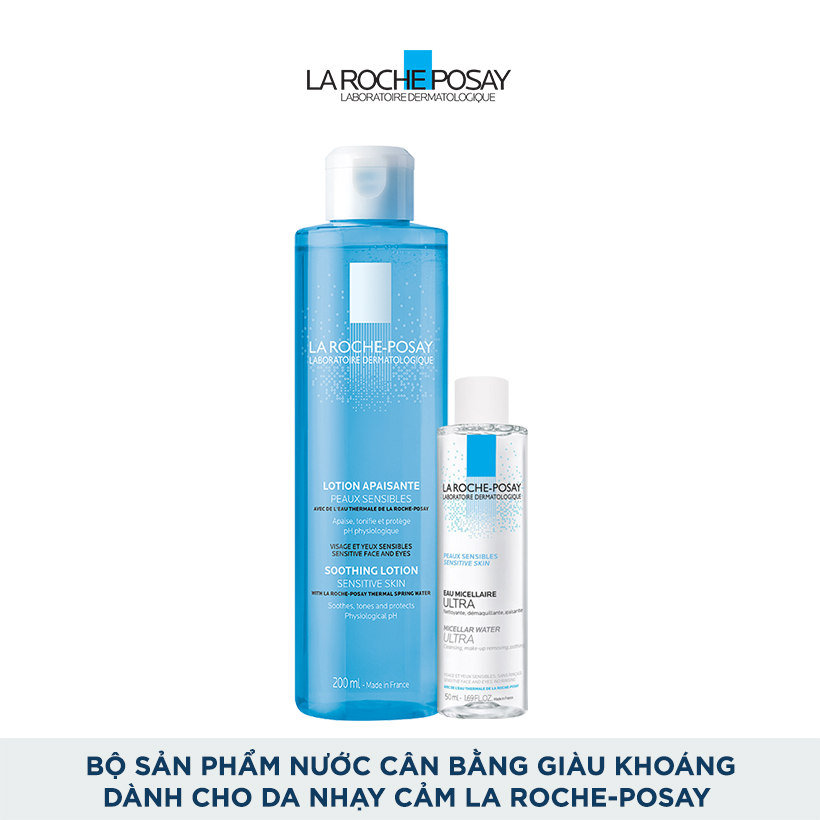 Bộ sản phẩm nước cân bằng giàu khoáng dành cho da nhạy cảm La Roche-Posay Soothing Lotion Sensitive Skin