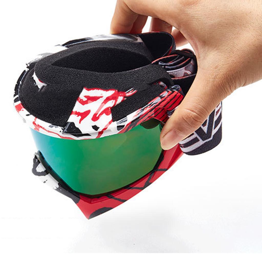 4X Motocross Snowmobile Snowboard Goggles UV Protective Goggles Clear