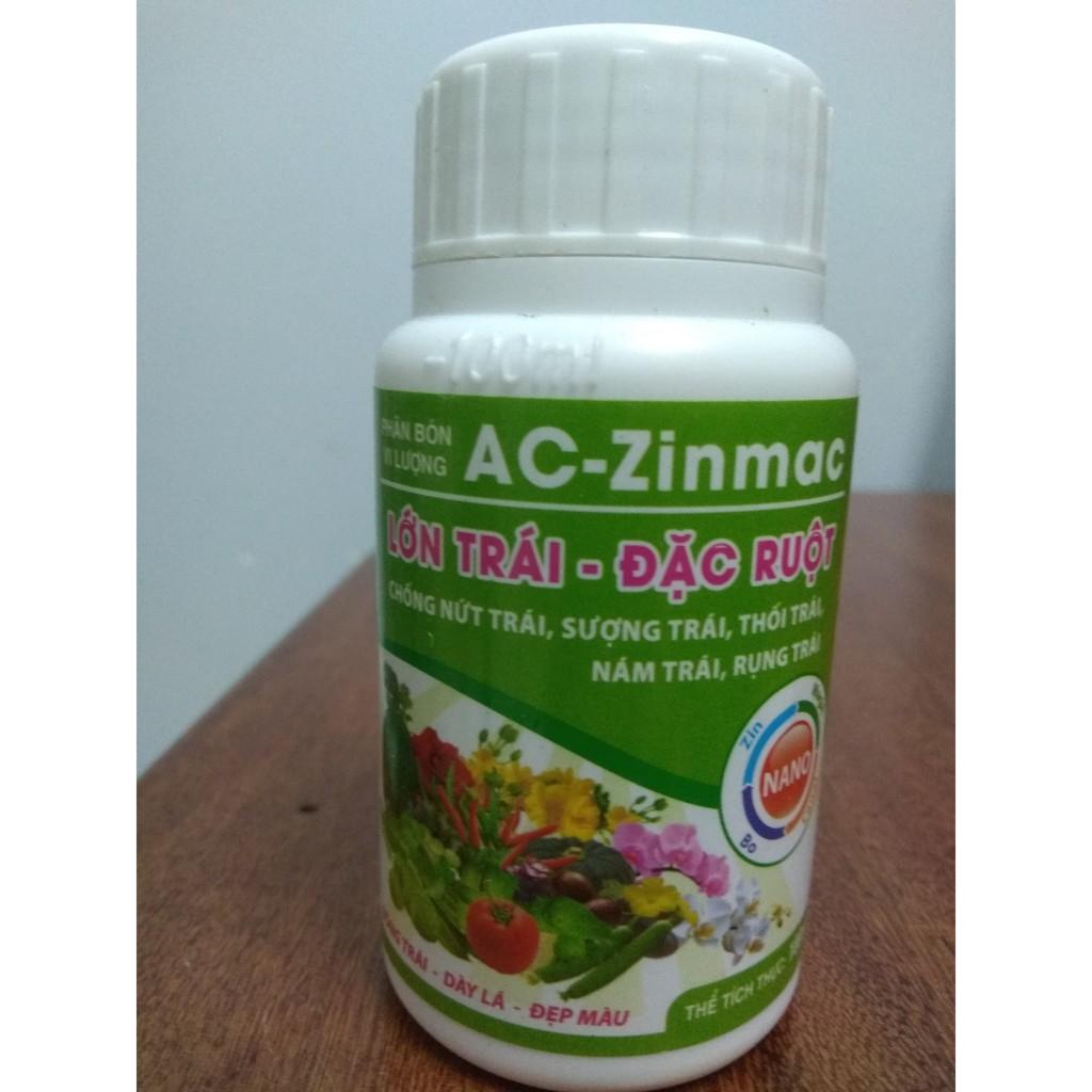 PHÂN BÓN VI LƯỢNG AC -ZINMAC lớn trái đặc ruột - 100ml