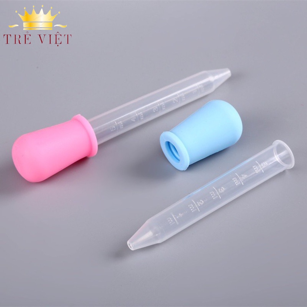 Ống hút sữa, bón thuốc cho bé bằng silicon độ bền cao và an toàn cho các bé, ống hút sữa 5ml thay thế ti bình