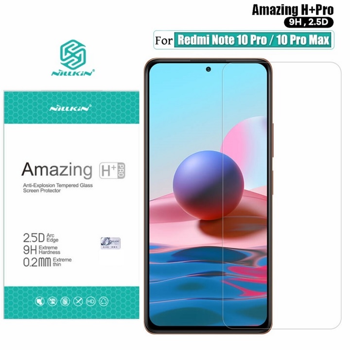 Cường lực cho Redmi Note 10 Pro - Redmi Note 10 Pro Max Nillkin H+ Pro (Không full) - Hàng nhập khẩu