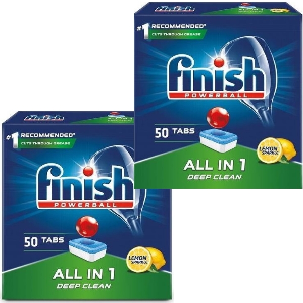 Combo 2 hộp Viên rửa chén Finish all in 1 50 Viên ( 50x2=100 tabs )