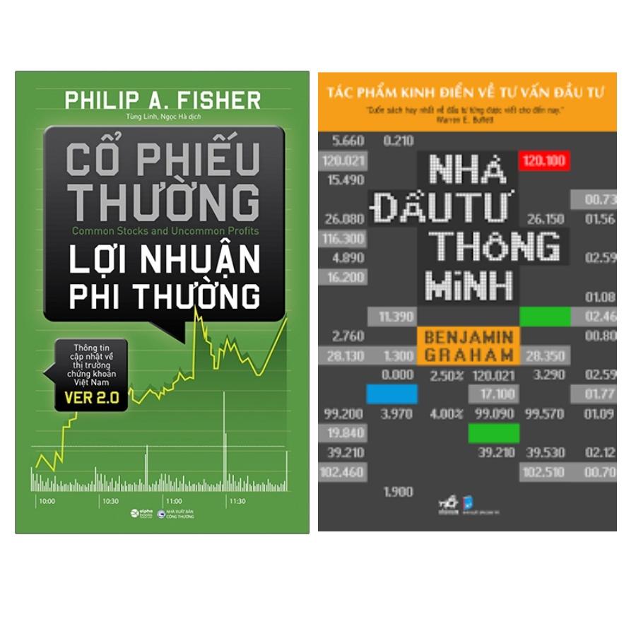 Sách Combo: Nhà Đầu Tư Thông Minh + Cổ Phiếu Thường Lợi Nhuận Phi Thường - Alphabooks - BẢN QUYỀN - Combo 2 cuốn