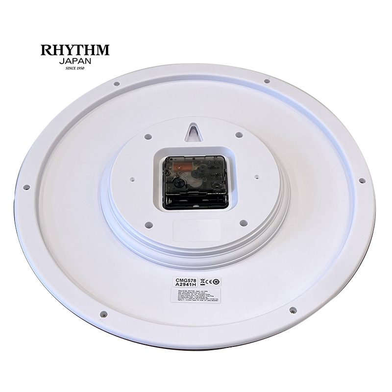 Đồng hồ treo tường Nhật Bản Rhythm CMG578NR06 – Kích Thước 32.0 x 4.0cm,770g, vỏ nhựa, Dùng PIN.