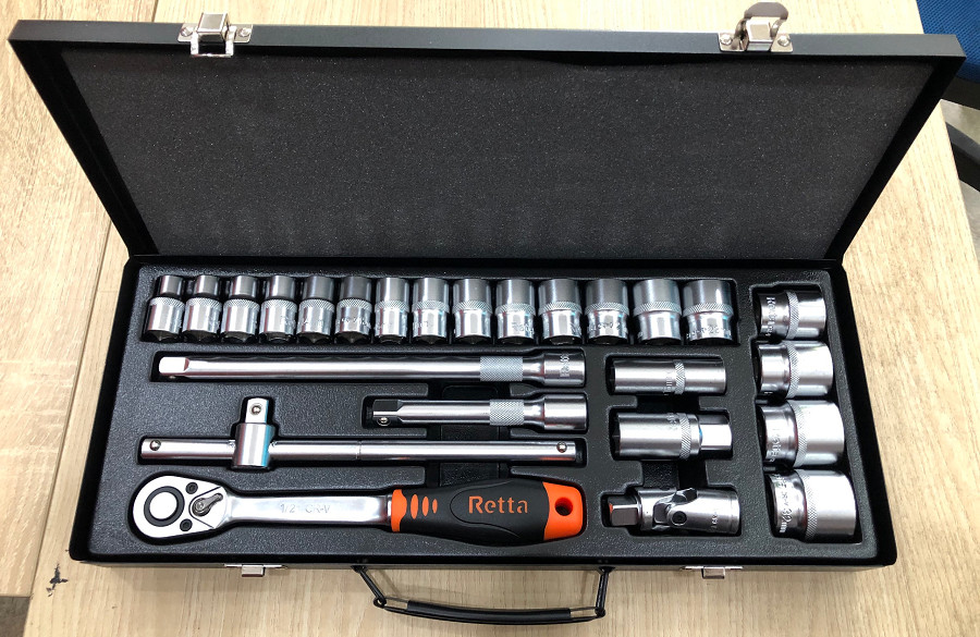 Bộ cần lực - đầu nối 25 chi tiết 1/2 inch Retta RLT2502