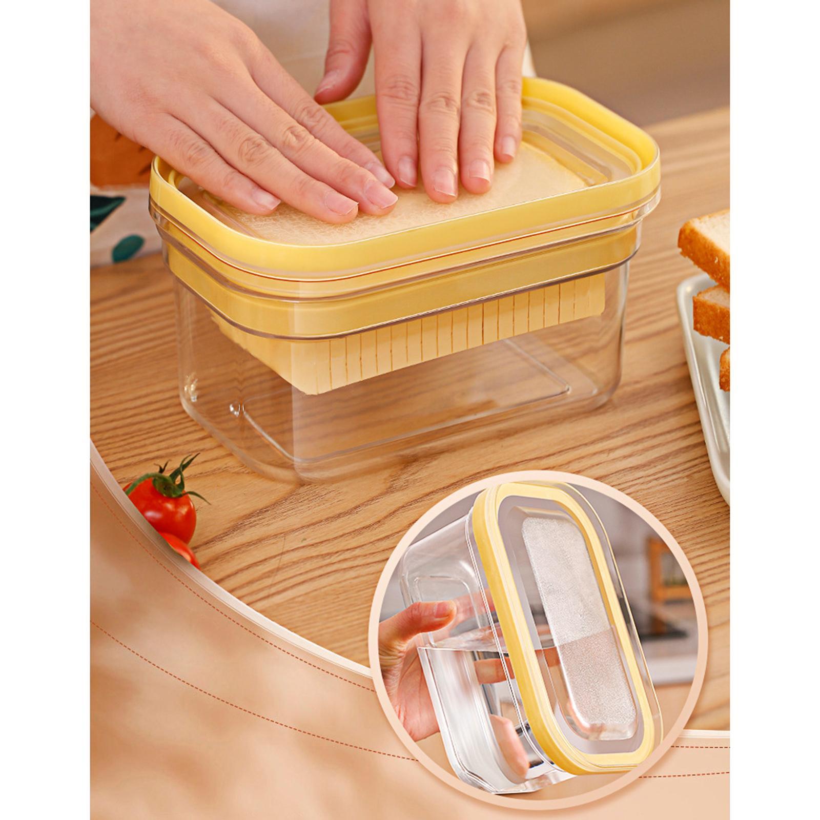 2 in 1 Clear Butter Container Cheese Keeper with Sealed Lid