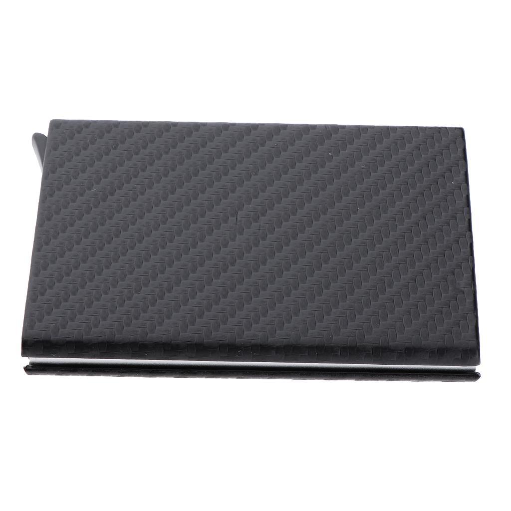 RFID Blocking Leather Business Card Holder Credit Card Case Holder Money Clip Wallet