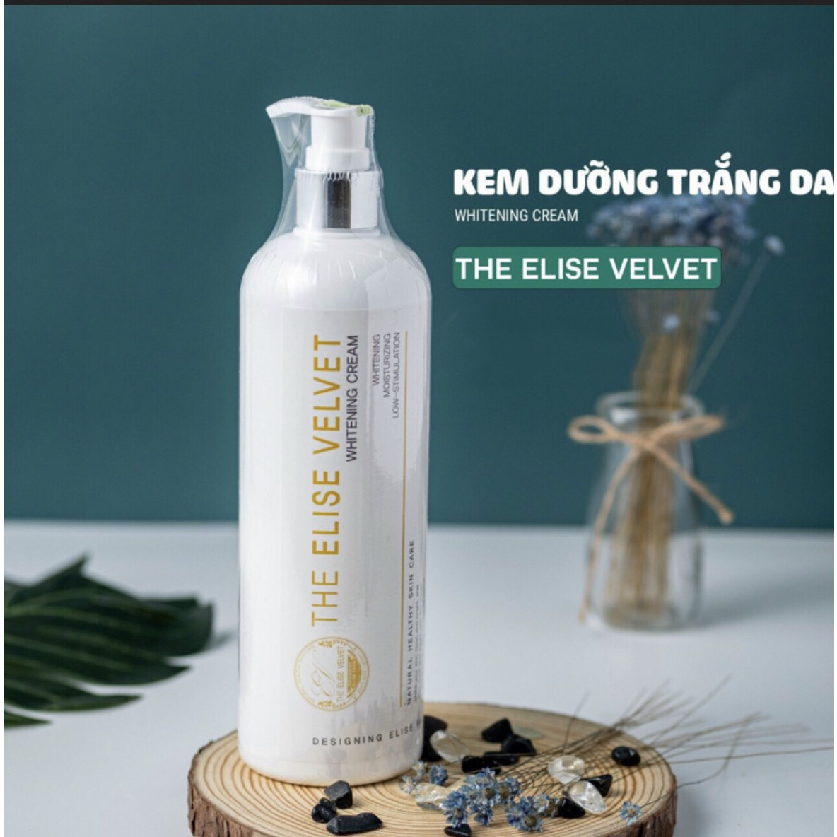 Bộ Kem dưỡng trắng da mặt và body - The Elise VelVet Whitening cream 500gr