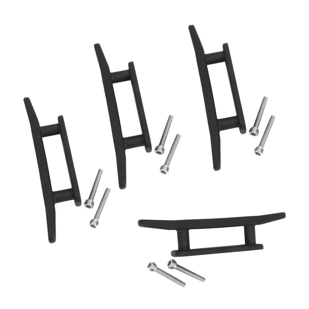 4 Pieces Nylon Marine Kayak  Cleat Mooring Deck Mount Kit Hardware