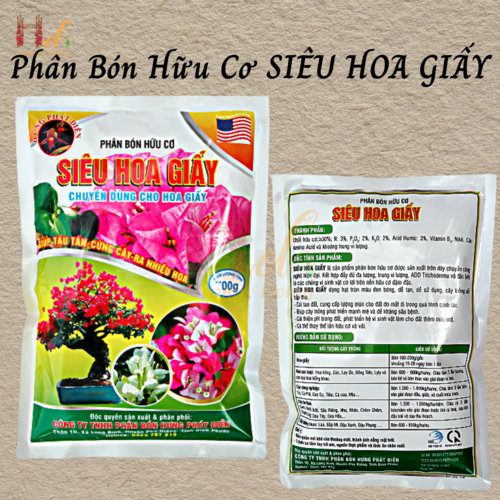 Phân Bón Hữu Cơ SIÊU HOA GIẤY Phân Bón Chuyên Dùng Cho Hoa Giấy Gói 700gram