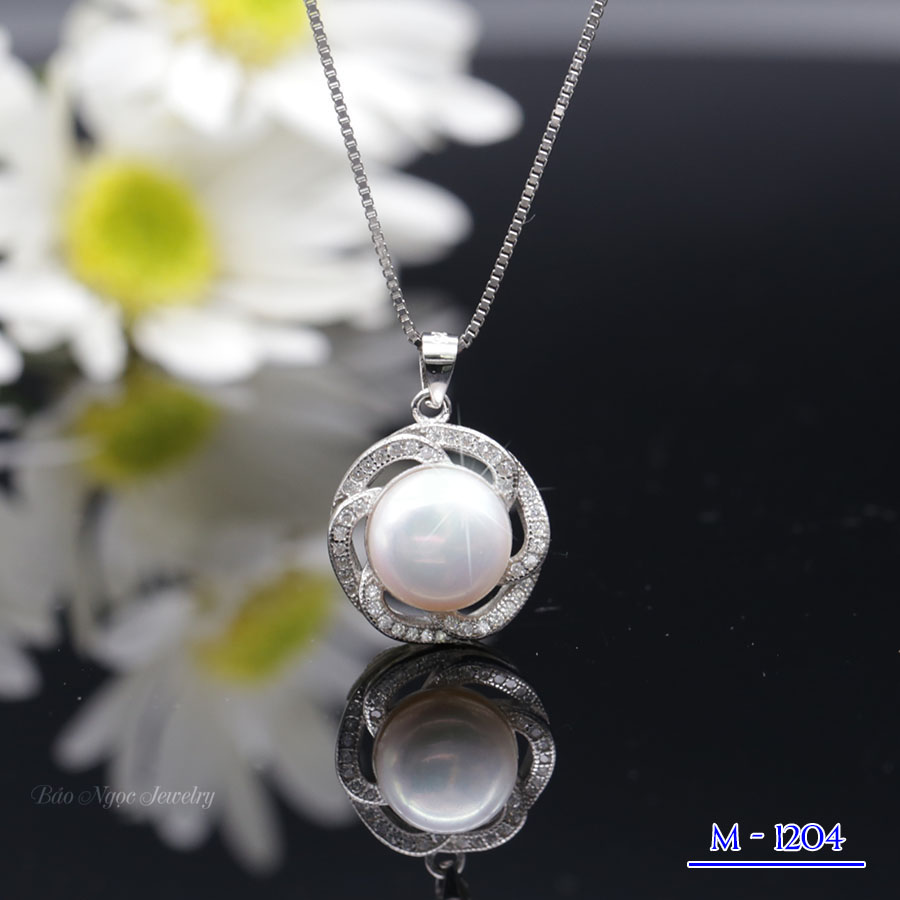 Dây Chuyền Ngọc Trai Nữ - Vòng Cổ Bạc Ngọc Trai Thật M1204 Bảo Ngọc Jewelry