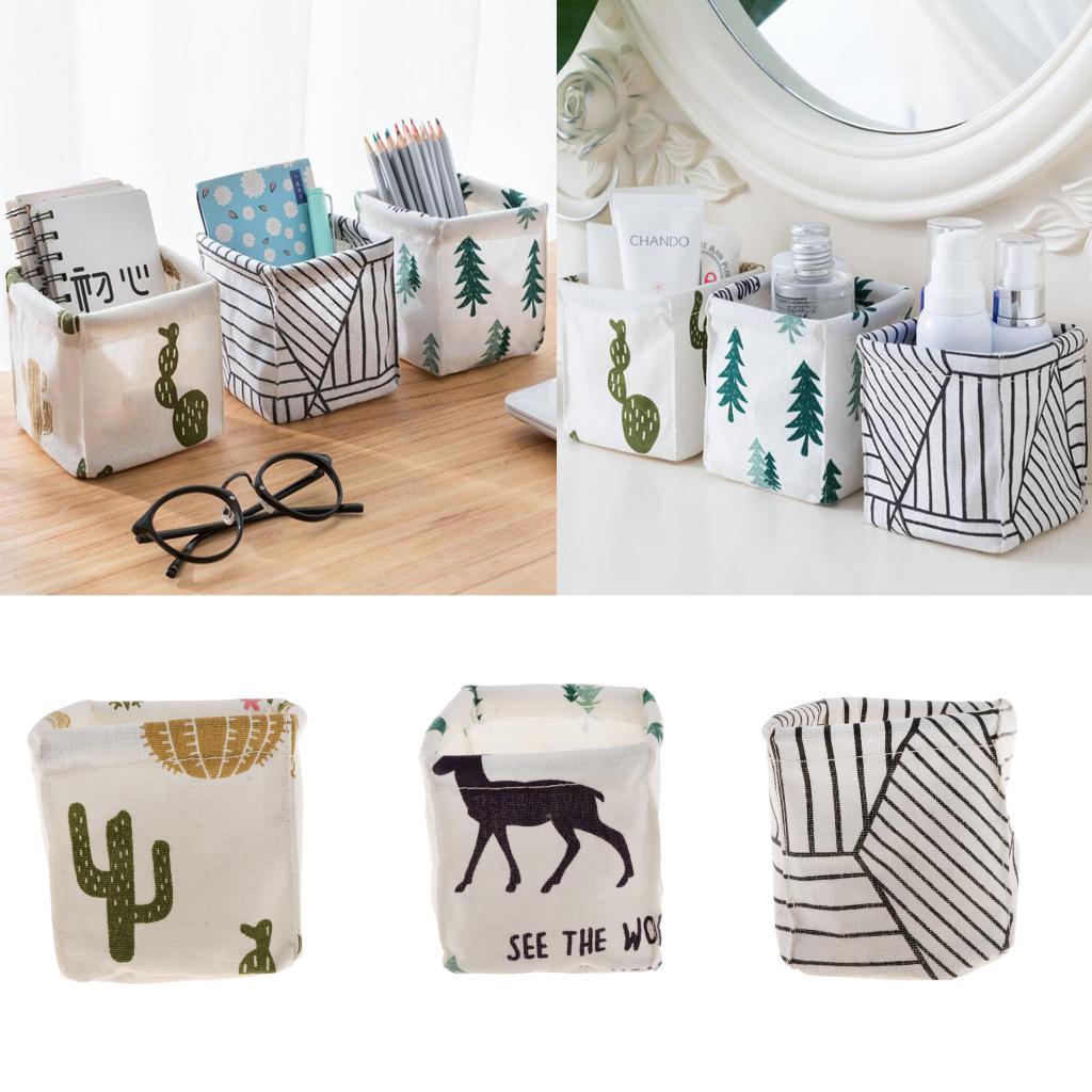 Foldable Storage Bin, Toys Snacks Container Basket, Desktop Organizer