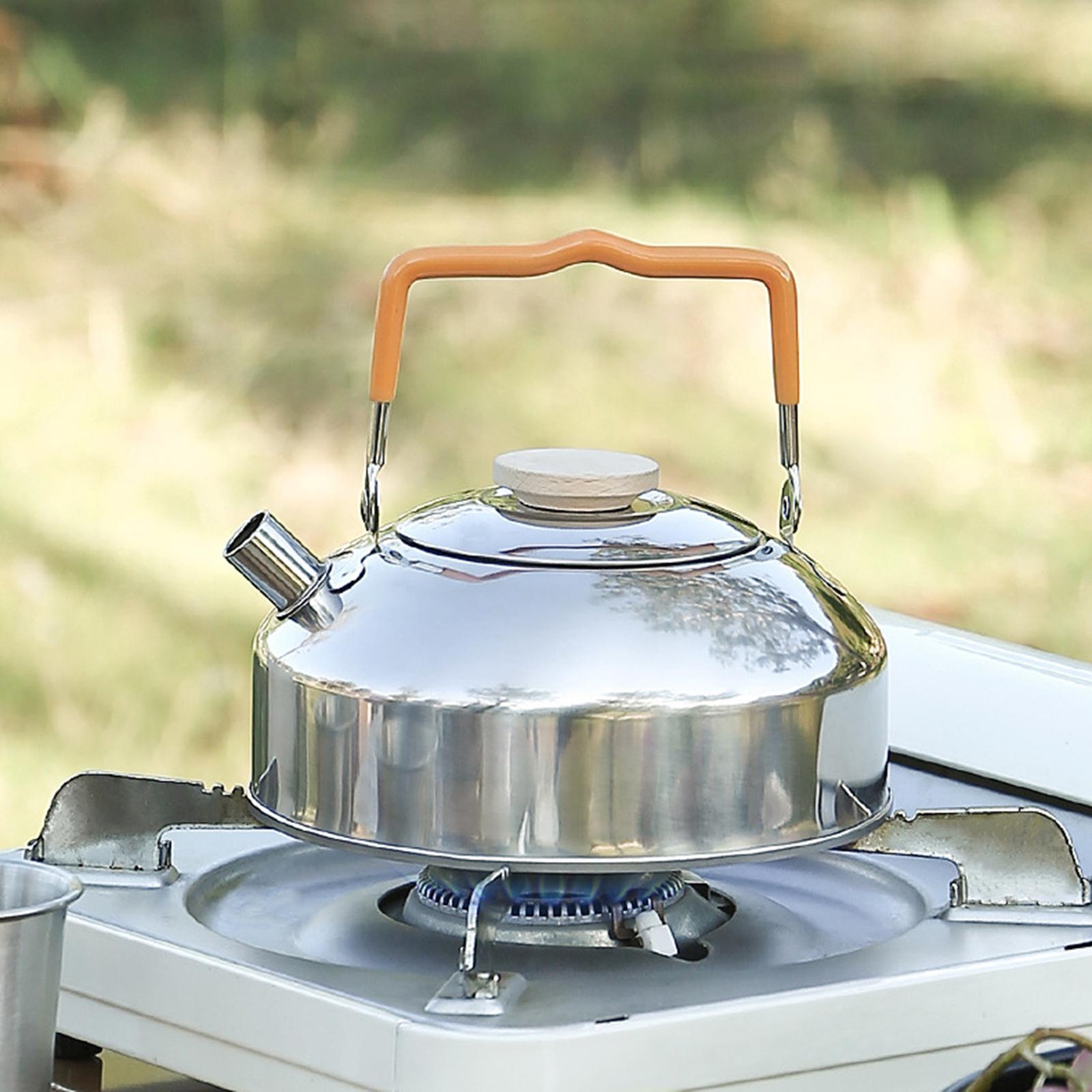 Water Boiler 1L Camping Water Kettle Teapot Coffee Pot Anti Scald Handle Teakettle Tea Pot Lightweight for Barbecue Mountaineering Campfire
