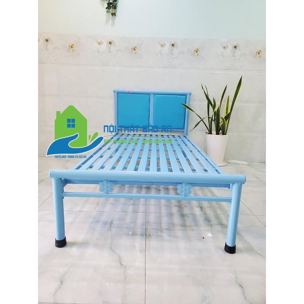 Giường sắt kích thước ngang từ 0,8M đến 1m8 dài 2M – GS51 mẫu đơn giản, tiện dụng, dễ dàng tháo ráp di chuyển.