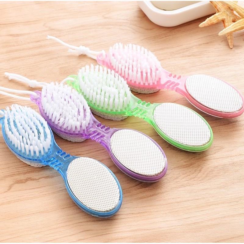 Bàn chải chà gót chân 2 đầu 4 in 1
