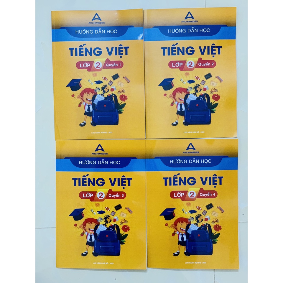 Sách - Combo 4 cuốn Hướng dẫn học tiếng việt lớp 2 ( trường Archimedes school )