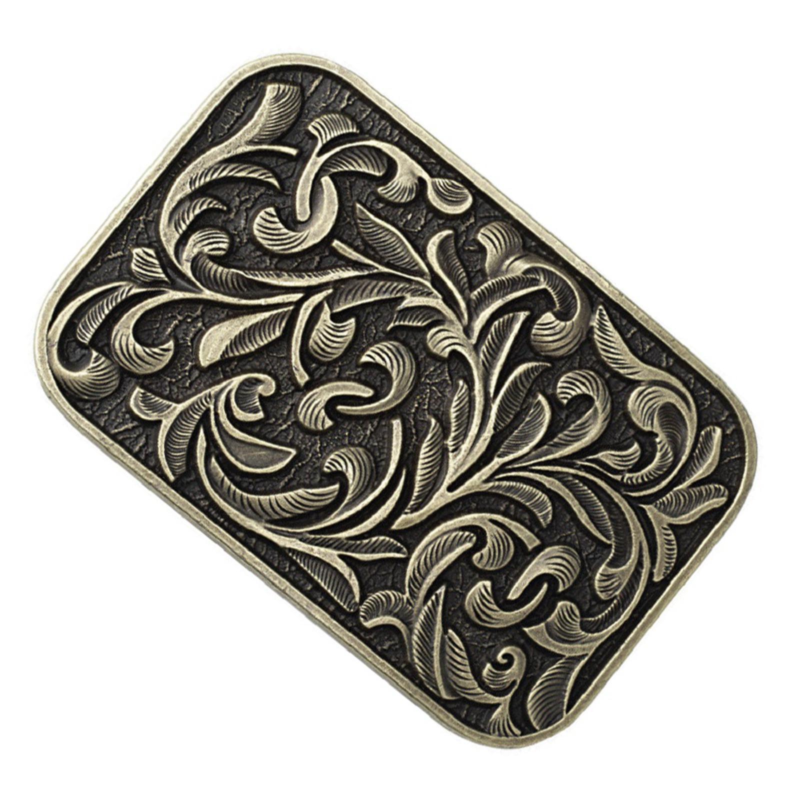 Western Cowboy Belt Buckle Retro Metal Antique Classic Buckle for Party Daily Use Gift