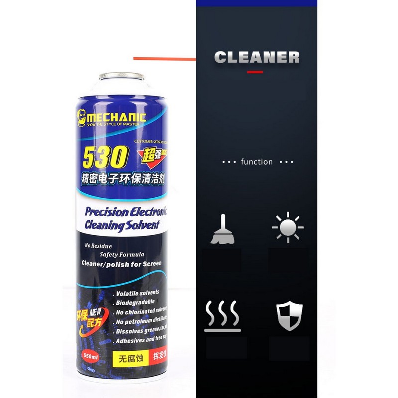 Chai Xịt Tẩy Keo Vệ Sinh Linh Kiện Điện Tử Zhanlida 530S 550Ml