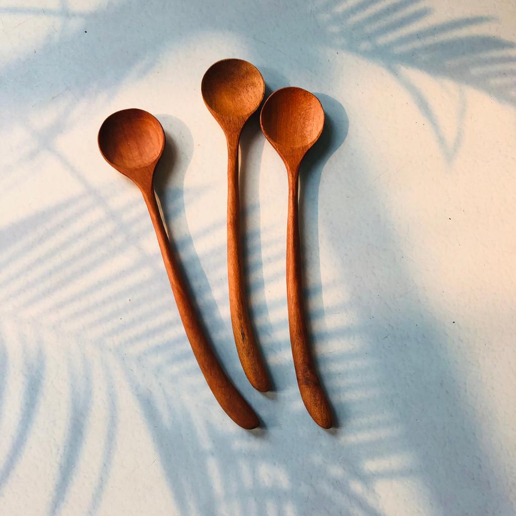 Thìa/Muỗng Gỗ Nhãn 20x3.5 cm, Thìa Ăn Cơm, Soup, Cháo, Phụ Kiện Bàn Ăn, Chụp Ảnh Decor