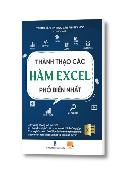 [Nhập 1212A10K giảm 10K đơn 199K]Combo Sách Thành thạo Tin học văn phòng: Thành thạo Hàm Excel phổ biến nhất + Thành thạo Soạn thảo văn bản Word - tinhocmos