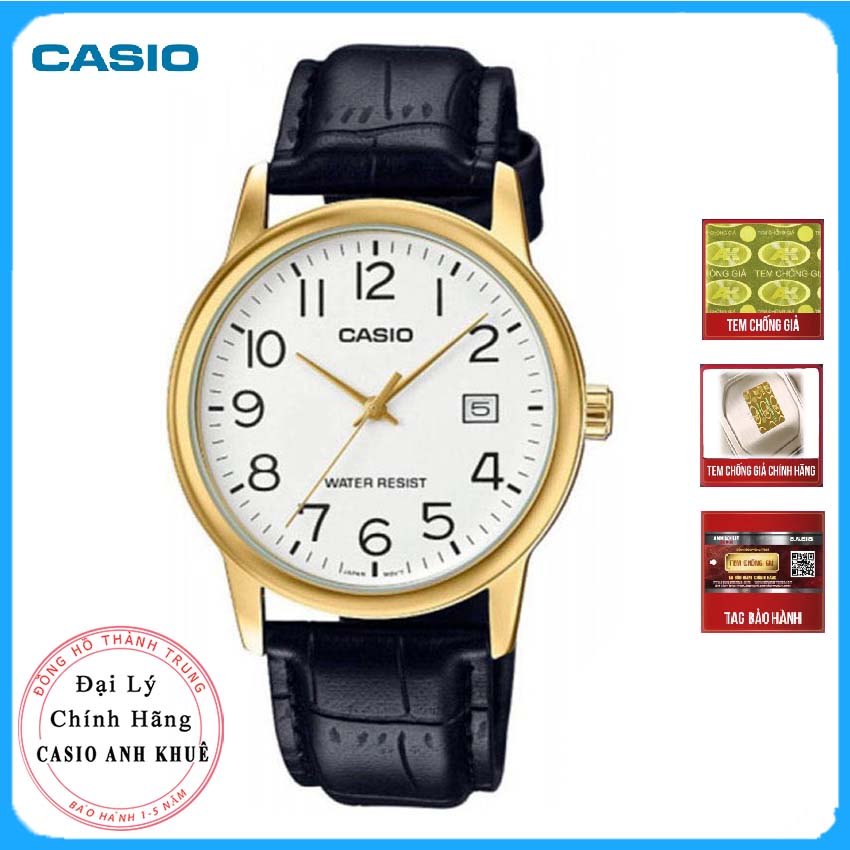 Đồng Hồ Nam Casio MTP-V002GL-7B2 Dây Da