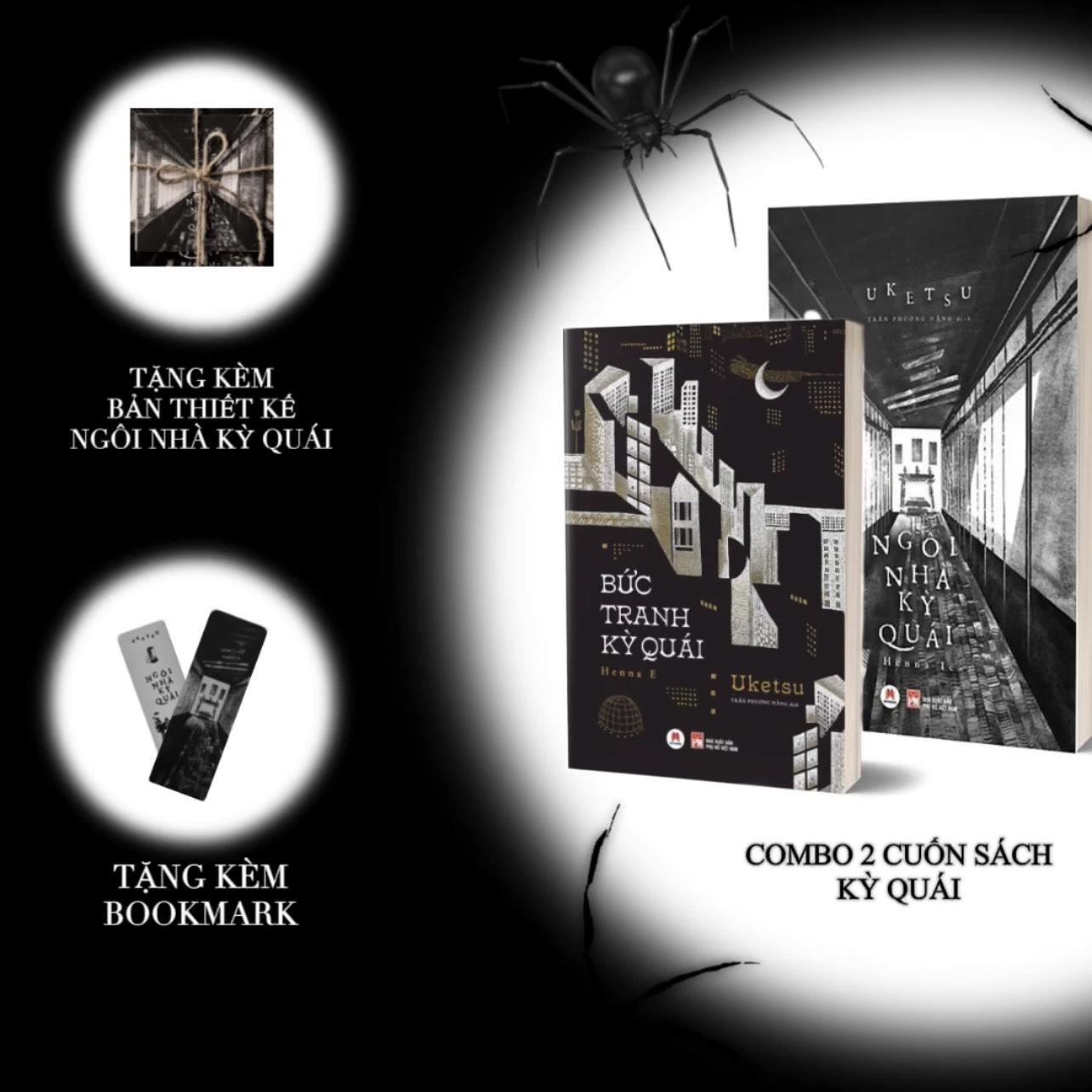 Sách-  Combo Ngôi Nhà Kỳ Quái và Bức Tranh Kỳ Quái của Uketsu, Tiểu Thuyết Trinh Thám Kinh Dị, Tặng kèm Bookmark và Bản Thiết Kế Các Ngôi Nhà- 2HBooks