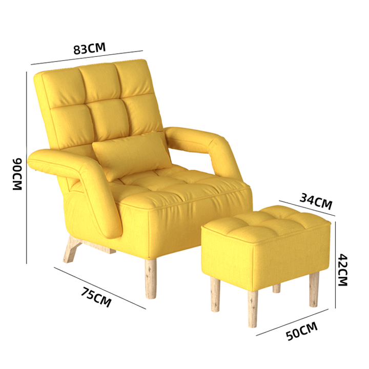 Ghế Sofa Lười Thư Giãn Đa Năng Kèm Đôn Để Chân M103, Có Thể Điều Chỉnh Độ Nghiêng, Sang Trọng, Hiện Đại, Thoải Mái, Ghế Sofa Đơn Cho Bà Bầu