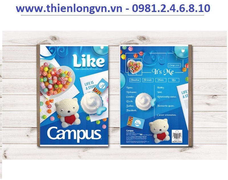 Lốc 5 quyển vở kẻ ngang 80 trang B5 Campus NB-BGIF80