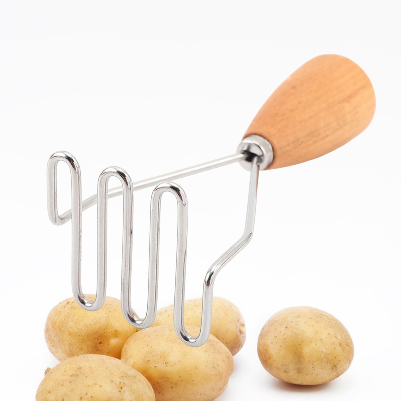 Potato Masher with Wooden Handle Kitchen Tool Potato Press Tool Utensil