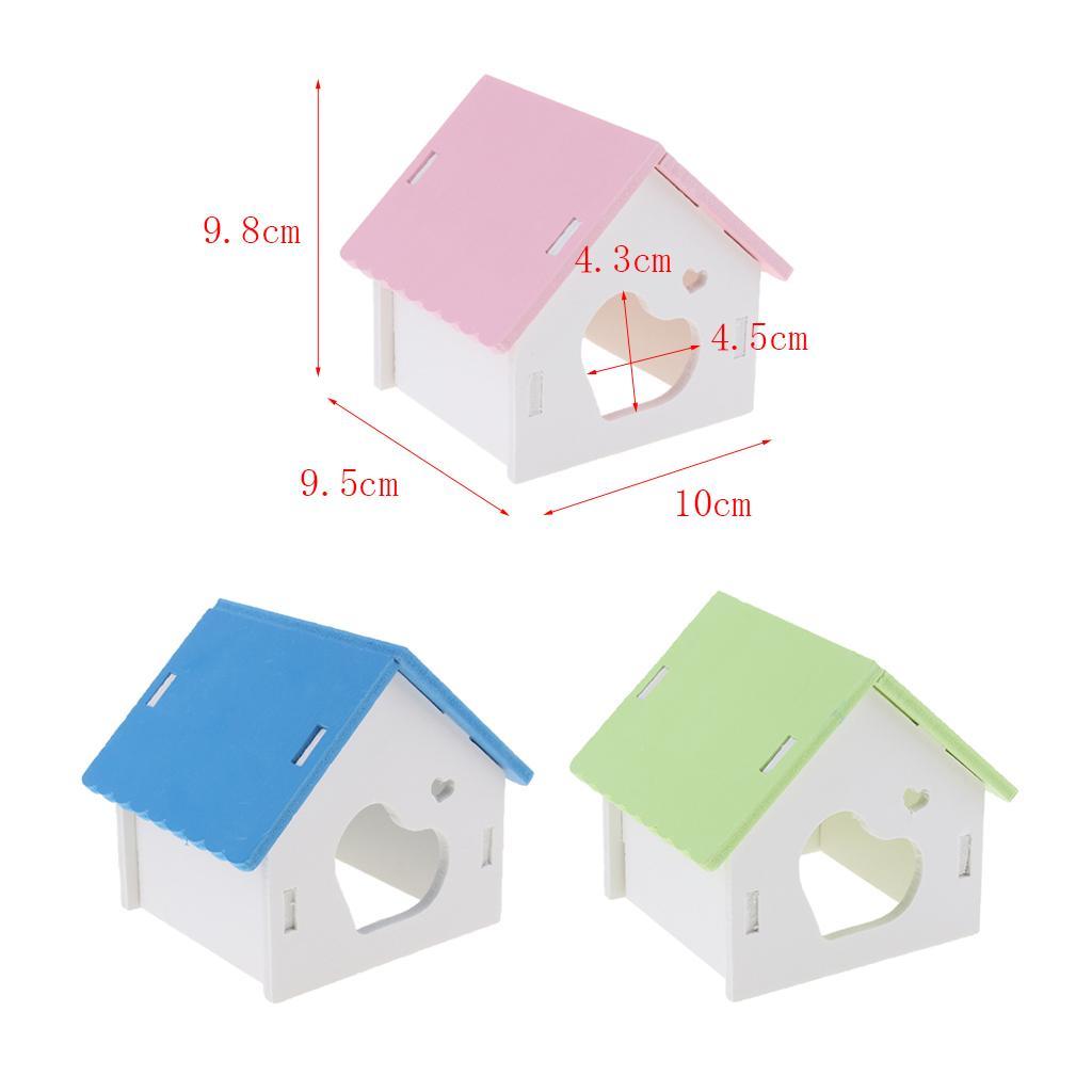 Hamster House Small Animal Hideout Pet Mini Hut Hamster Cabin Cages pink