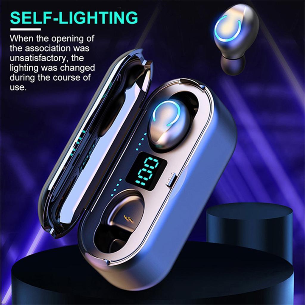 3500mAh Bluetooth 5.0 Headphones Sweat Proof With Mic IPX7 9D Bass