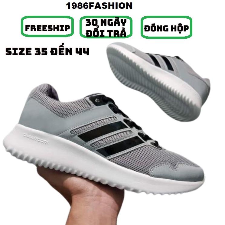 Giày thể thao sneaker nam nữ full size từ 35 đến 44 đế siêu nhẹ chất vải thoáng khí êm chân(xamsocden)