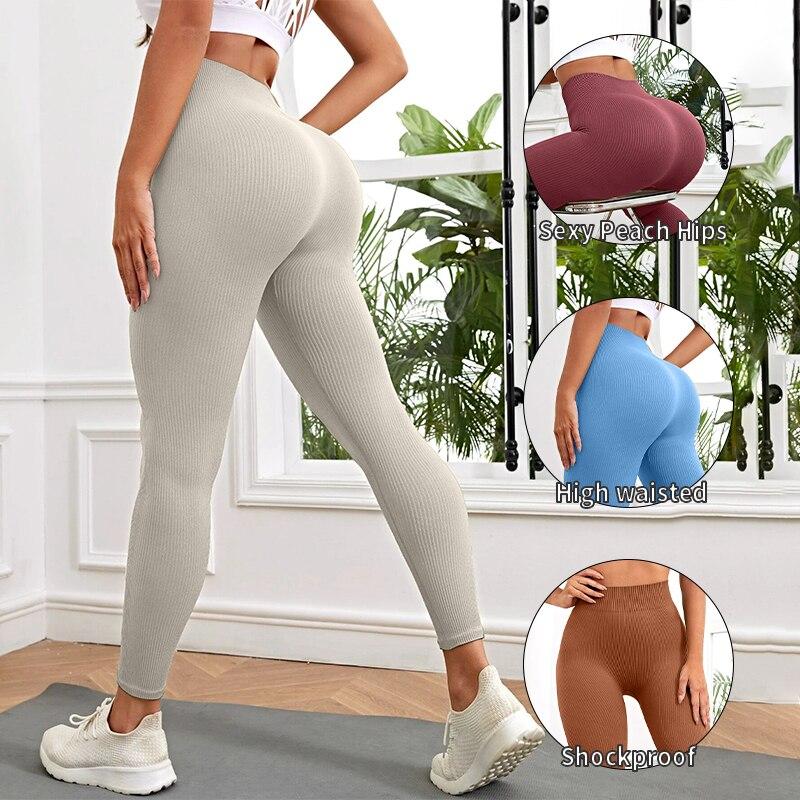 Phụ nữ Yoga Quần Thể thao Veo cao Thể dục Thể dục Leggings Phụ nữ liền mạch nữ Color: Oceam Size: L