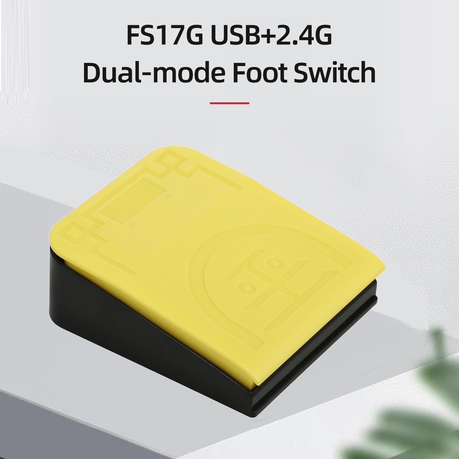 FS17G Single Foot Switch Multifunctional Customized Foot Pedal USB+2.4G Dual-mode Connection Mechanical Switch Wide Application