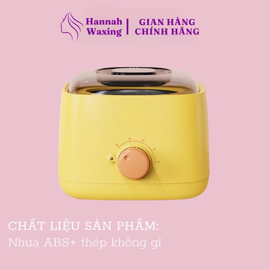 [CHE TÊN] Combo 100gr Sáp Dừa Xanh Premium Mix + Nồi Nấu Sáp Wax Lông Chống Dính Thế Hệ Mới HANNAH WAXING Tặng Que