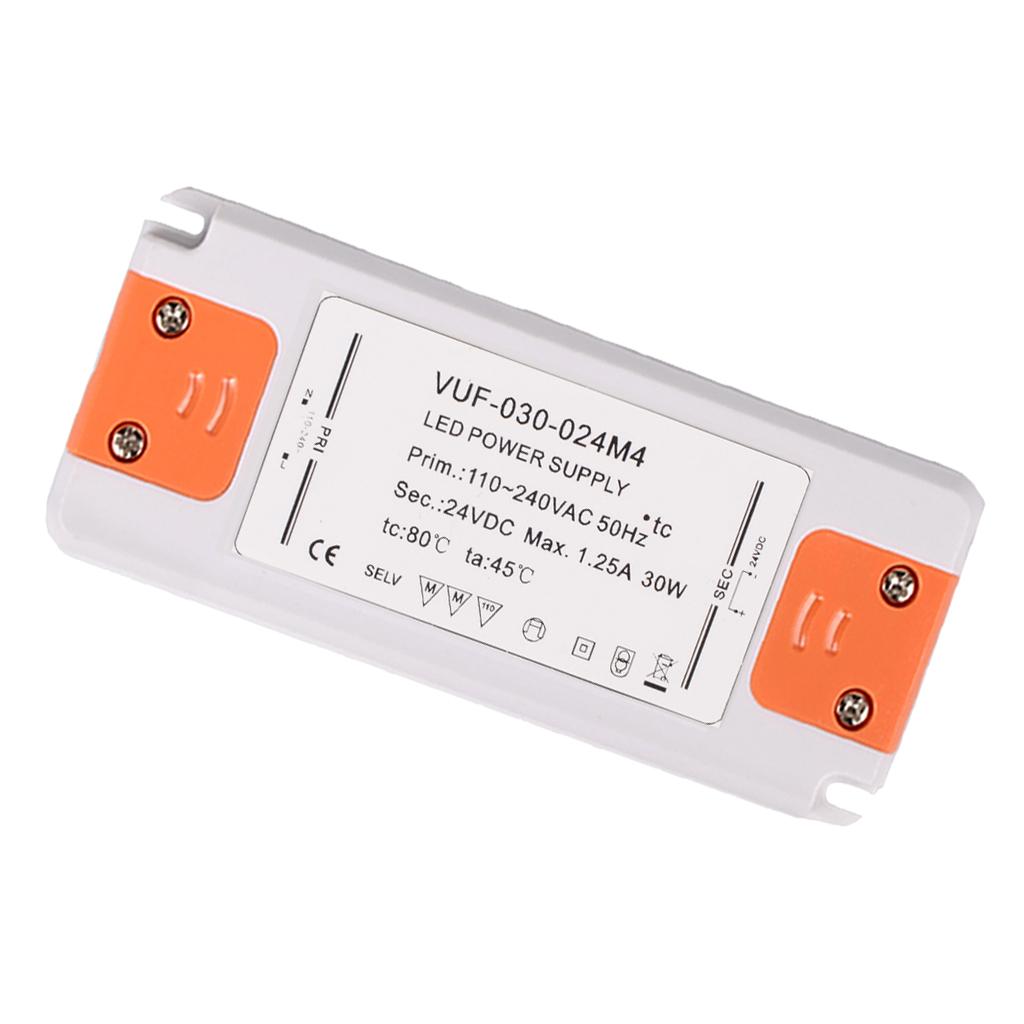 DC 24V Adapter, LED Power Supply Driver Transformer Suitable for LED Strip Light AC100-240V
