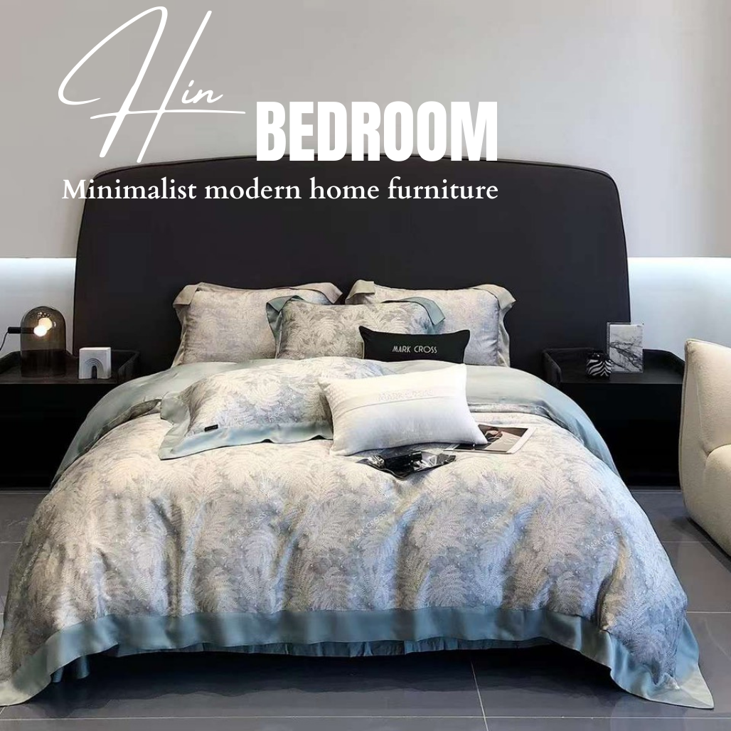Bộ Chăn Ga Drap Giường Tencel 100s Markcoss Bộ Chăn Ga Gối Đệm 5 Món Chăn Chần Bông Lụa Nhà Hin Home Bedding