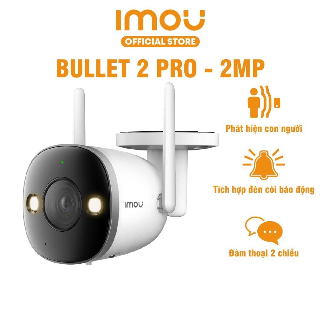 Camera Wifi Imou Bullet 2 pro (2MP) I Phát hiện con người I Tích hợp đèn còi I Đàm thoại I Hàng chính hãng