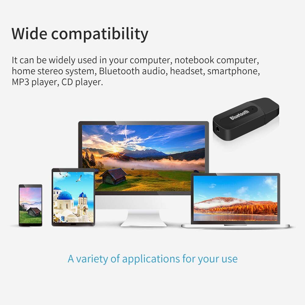 Usb Bluetooth Audio BT 163 HJX-001 Chuyển Loa Thường Thành Loa Bluetooth - Hàng Nhập Khẩu