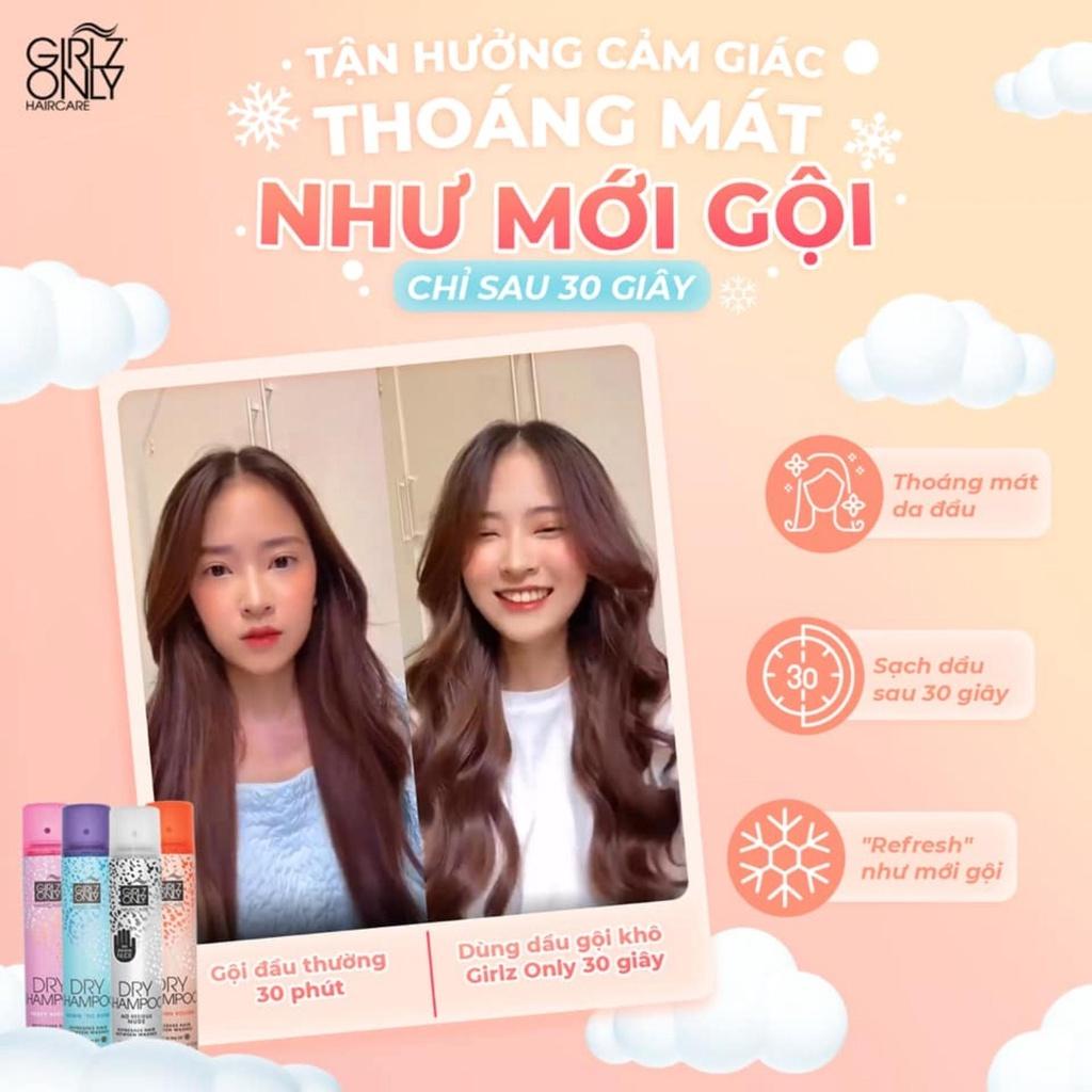 Dầu Gội Khô Girlz Only Dry Shampoo Sạch Dầu Và Bồng Bềnh Ngay Lập Tức 200ml