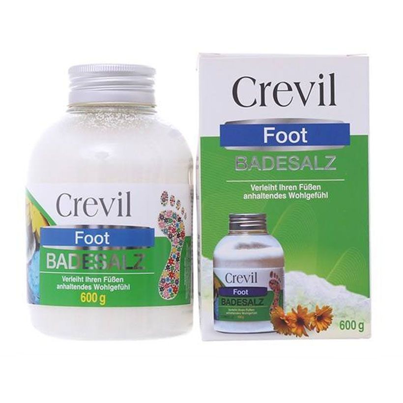 Muối ngâm chân Crevil Foot Badesalz giảm phong thấp, đau nhức xương khớp, mất ngủ (600g)