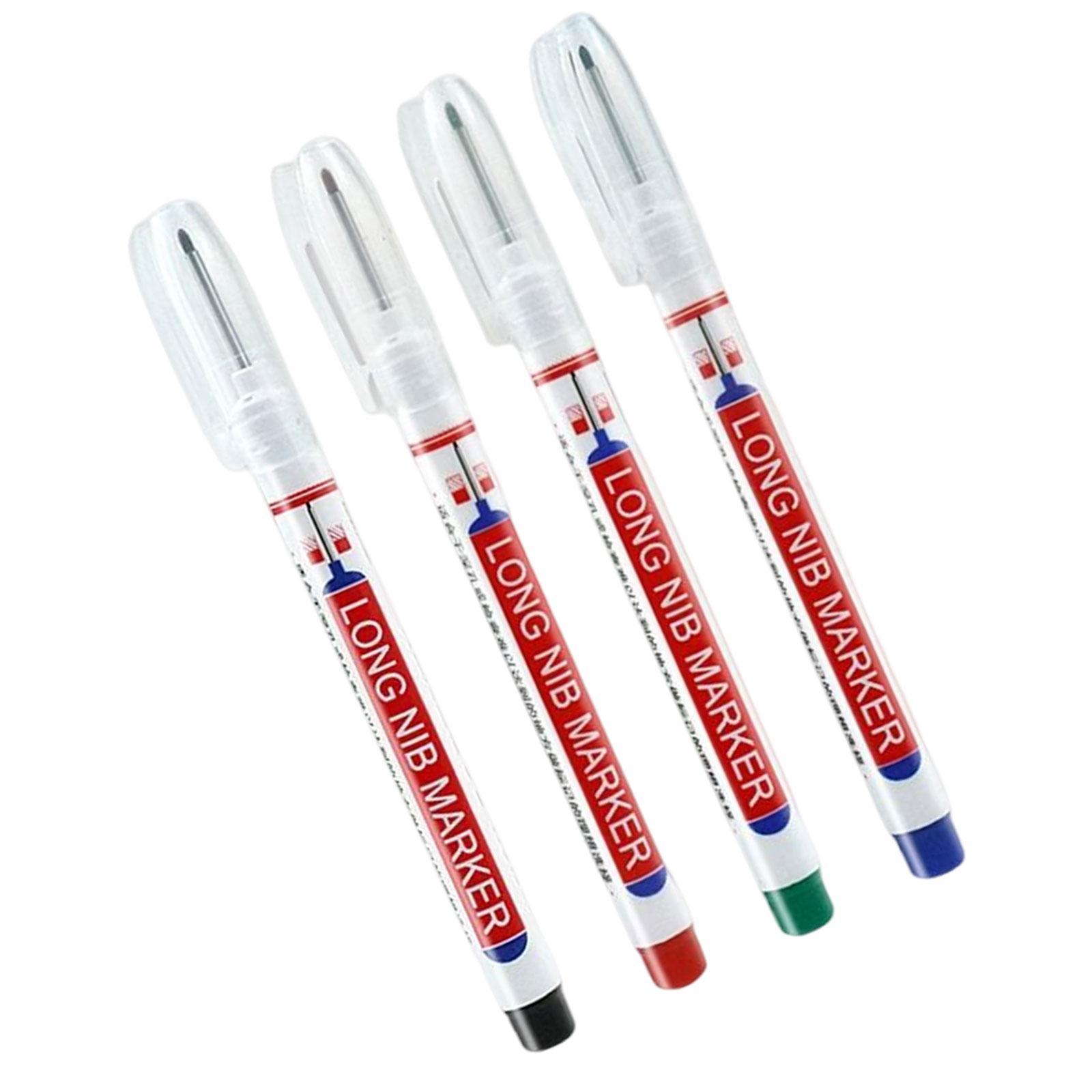 4Pcs Long Head Markers Woodworking Carpenter Painting Architect Quick Dry