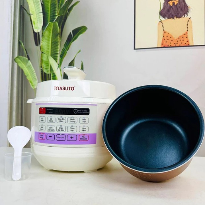 Nồi áp suất điện đa năng cao cấp Masuto 10in1 dung tích 5L HÀNG CHÍNH HÃNG BH 12 THÁNG 1 ĐỔI 1 TẠI NHÀ