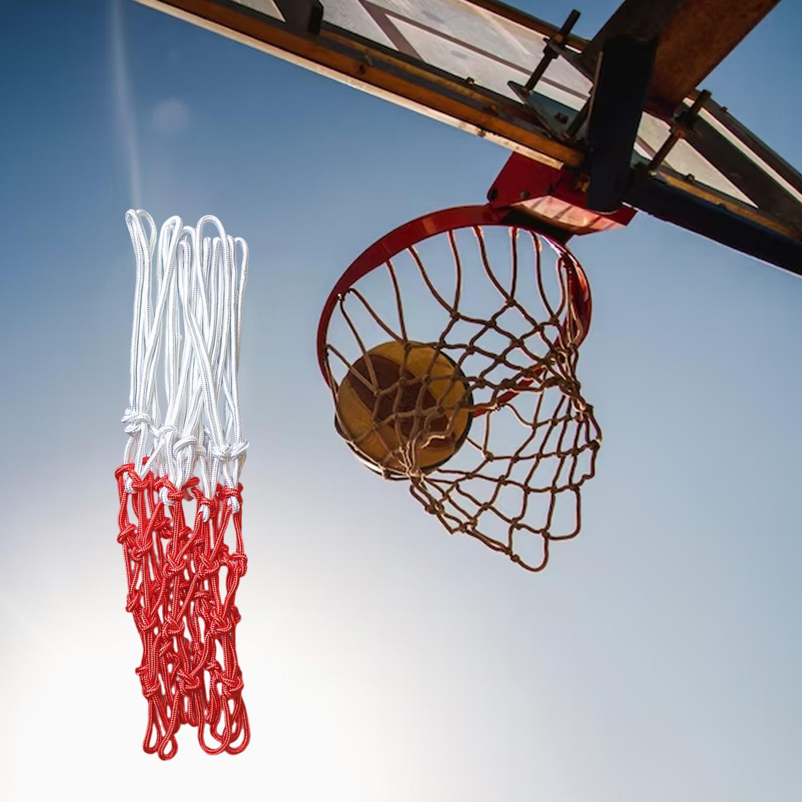 Basketball Nets Sun Protective Rainproof Net Mesh Backboard Components Basketball Rim Nets Replacement Sports Basketball Hoop 12 Loops Rim